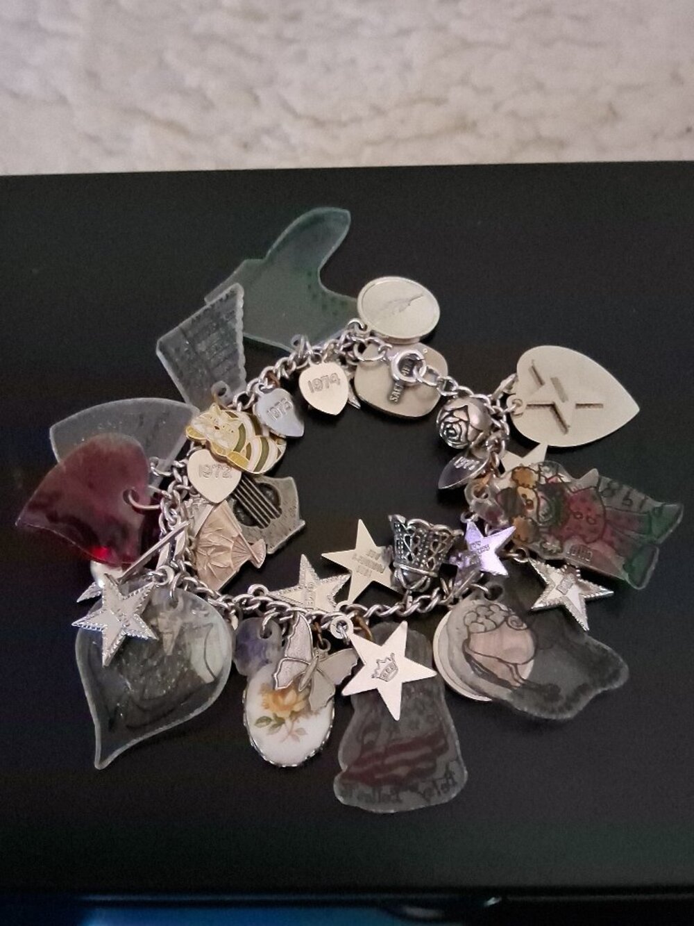 Vintage TOPS KOPS Graduate Weight Loss Motivation Award Bracelet with 22 Charms